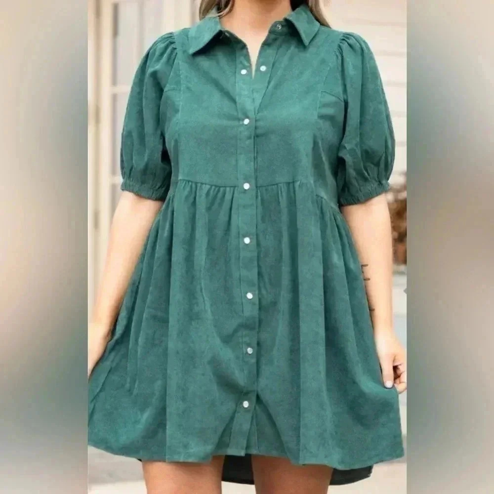 Entro Green Mini Dress